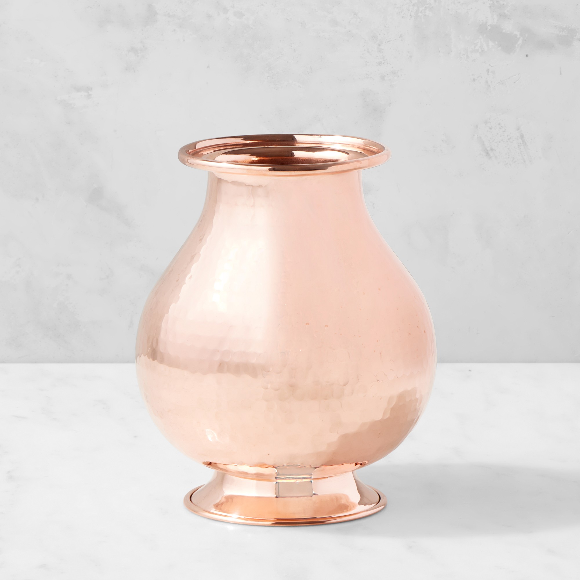 Hammered Copper Vase Sansujyuku sansujyuku.com