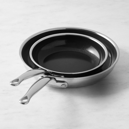 GreenPan Premiere Stainless-Steel Ceramic Nonstick Fry Pan Set, 8