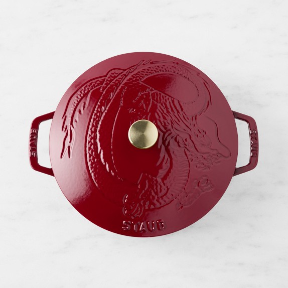 Staub Cast Iron Dragon Braiser, 2.5-Qt., Cranberry | Williams Sonoma