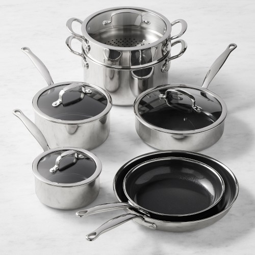 GreenPan Premiere Max Stainless-Steel Ceramic Nonstick 11-Piece Cookware Set Simolary simolary.com