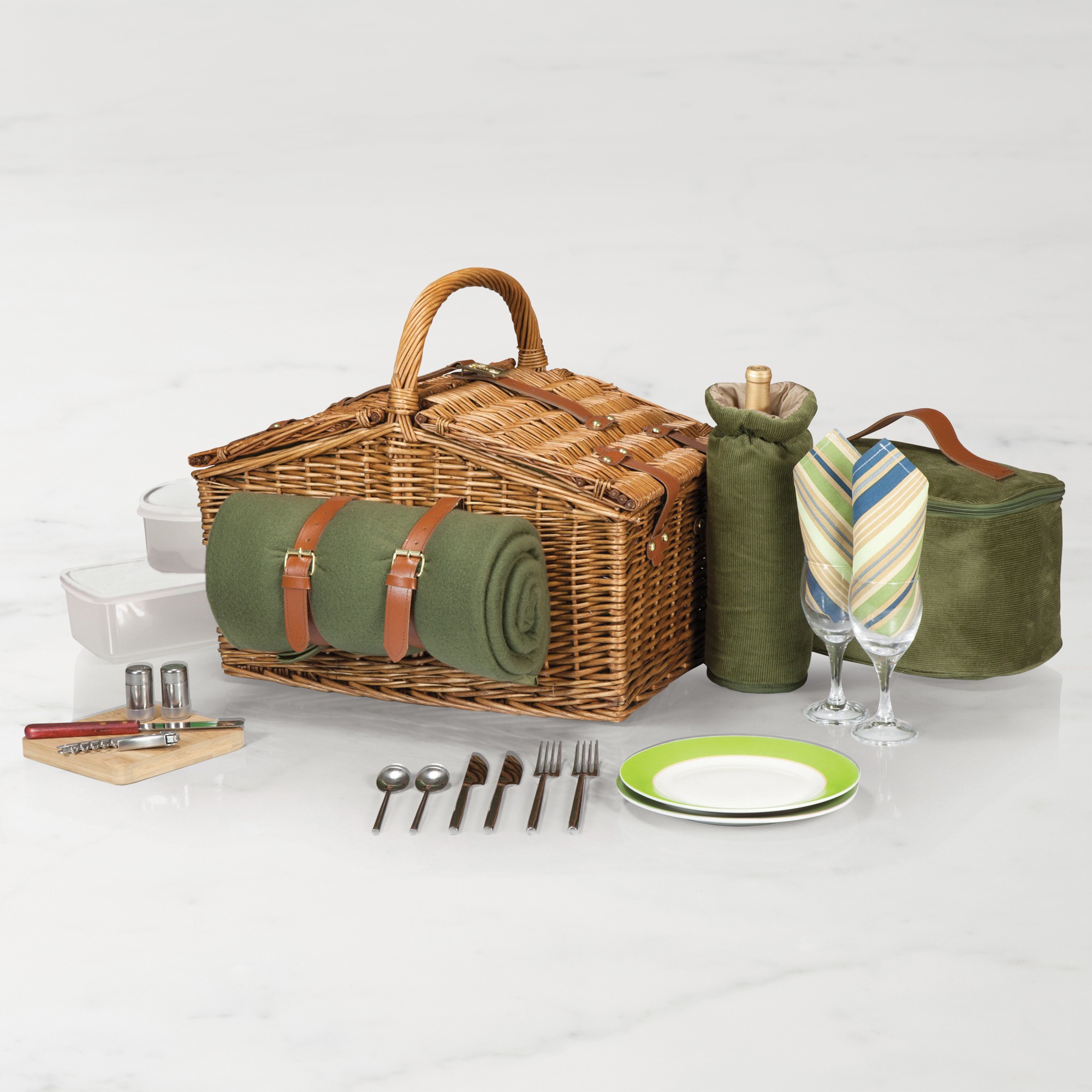 Sage Picnic Basket Simolary simolary.com