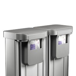 simplehuman 90L Rectangular Step Recycler, Brushed Stainless Steel