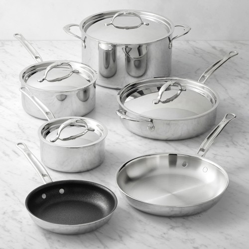 Hestan ProBond Luxe Professional Clad Stainless-Steel Mixed Material 10-Piece Cookware Set Simolary simolary.com