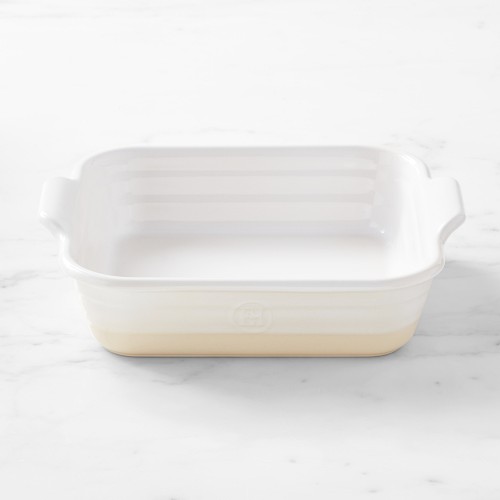 Emile Henry French Ceramic Potter Square Baker, White