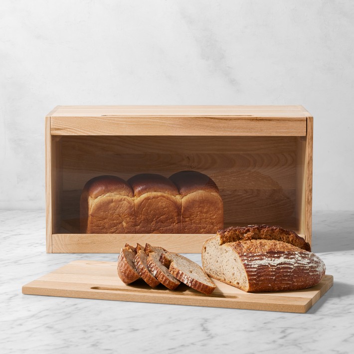 Hold Everything Bread Box, FSC Wood Lid | Williams Sonoma
