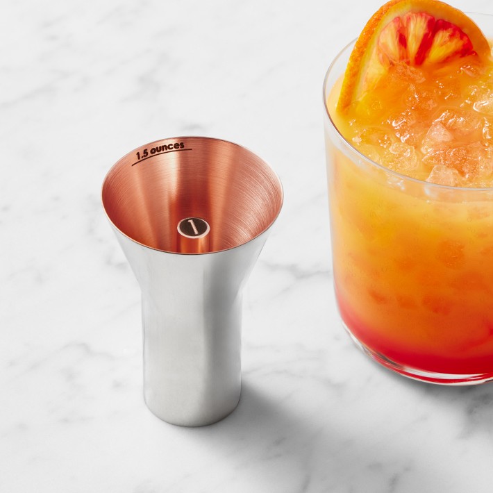Signature Jigger, Copper Accents
