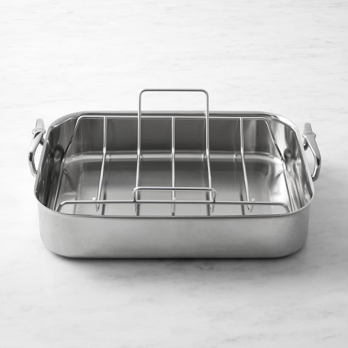 Hestan Provisions Polished Stainless-Steel Classic Roaster with Rack Simolary simolary.com