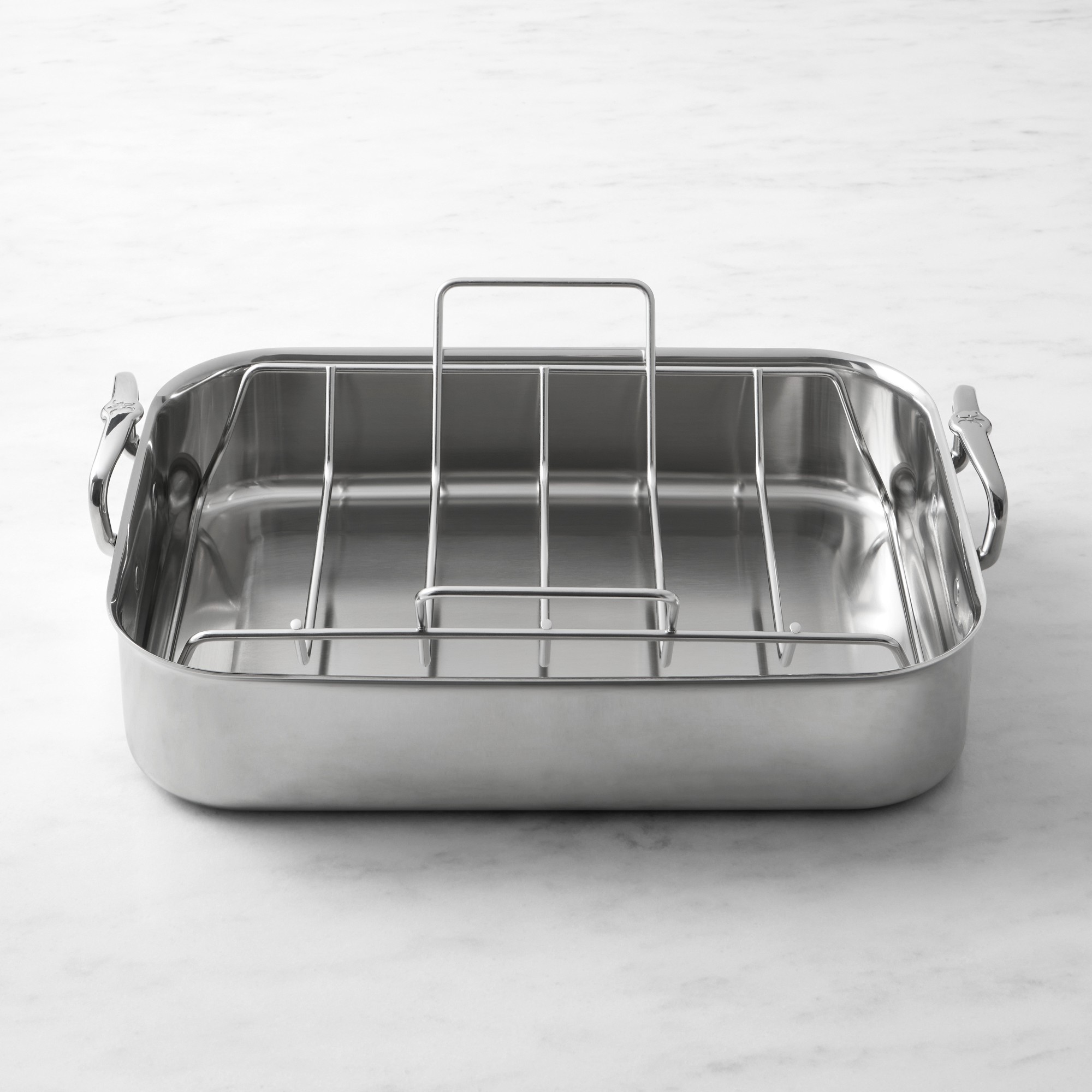 Hestan Provisions Polished Stainless-Steel Classic Roaster with Rack Simolary simolary.com