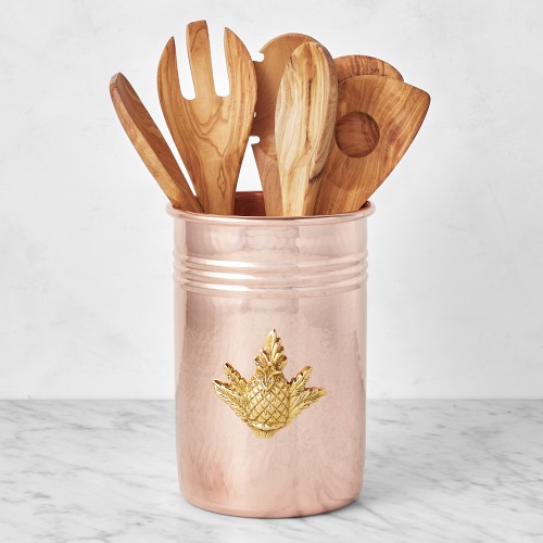 Ruffoni Olivewood Utensils with Utensil Holder, Set of 6 Simolary simolary.com