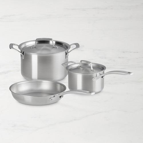 Le Creuset Essential Stainless-Steel 5-Piece Cookware Set Simolary simolary.com