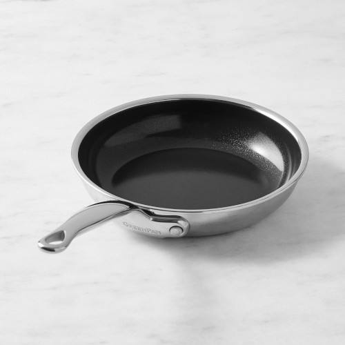 GreenPan Premiere Stainless-Steel Ceramic Nonstick Fry Pan, 8