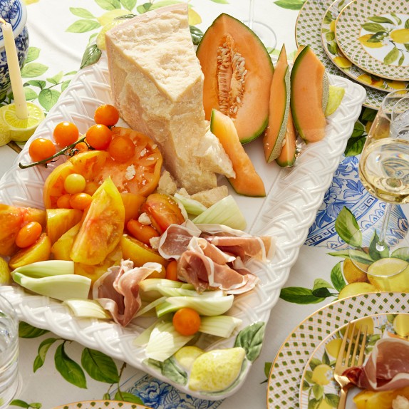 Limone Embossed Platter, Handcrafted | Williams Sonoma