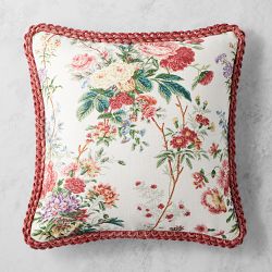Sanderson x Giles Deacon Lakeland Paradis Pillow Cover, Carmine