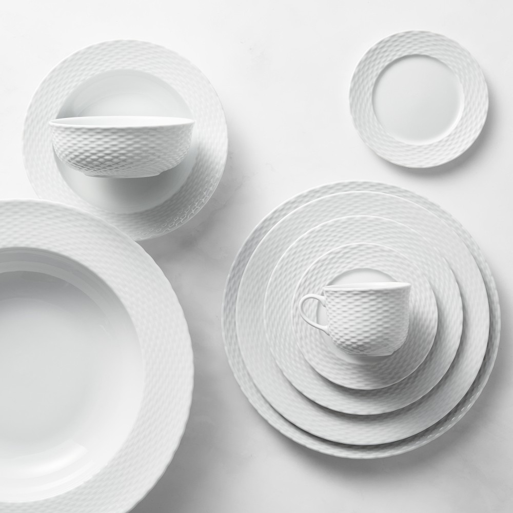 Pillivuyt Basketweave Porcelain Dinnerware Collection by Williams Sonoma Home