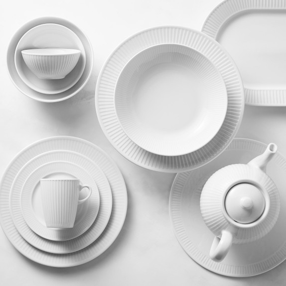 Pillivuyt Plisse Porcelain Dinnerware Collection by Williams Sonoma Home