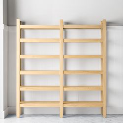 Hold Everything Modular Shelving, Pine Wood, Double Unit