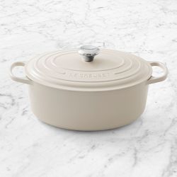 Le Creuset Signature Enameled Cast Iron Oval Dutch Oven, 6.75-Qt., Brioche