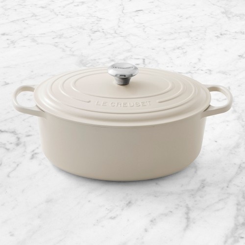 Le Creuset Signature Enameled Cast Iron Oval Dutch Oven, 6.75-Qt., Brioche