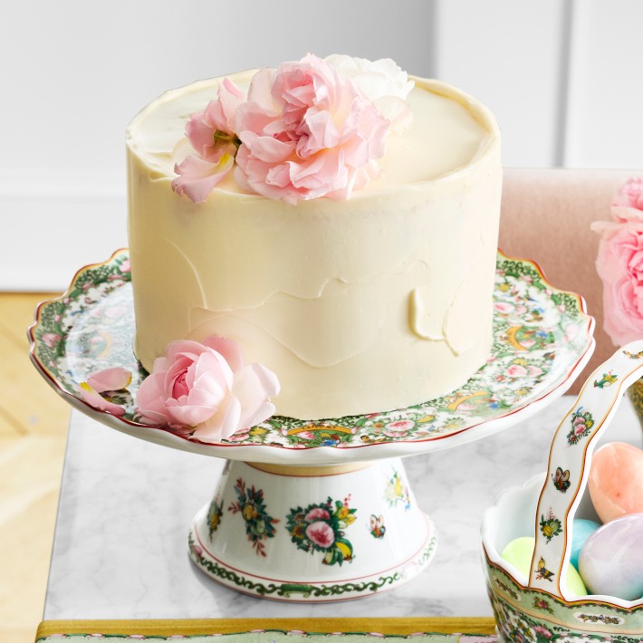 Famille Rose Cake Stand, Porcelain Decor | Williams Sonoma