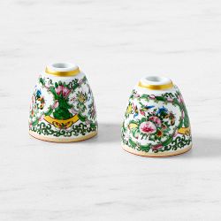 Famille Rose Tiny Taper Holders, Set of 2