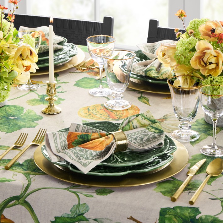 Garden Pumpkin Tablecloth | Williams Sonoma