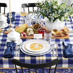 Gingham Floral Tablecloth | Williams Sonoma