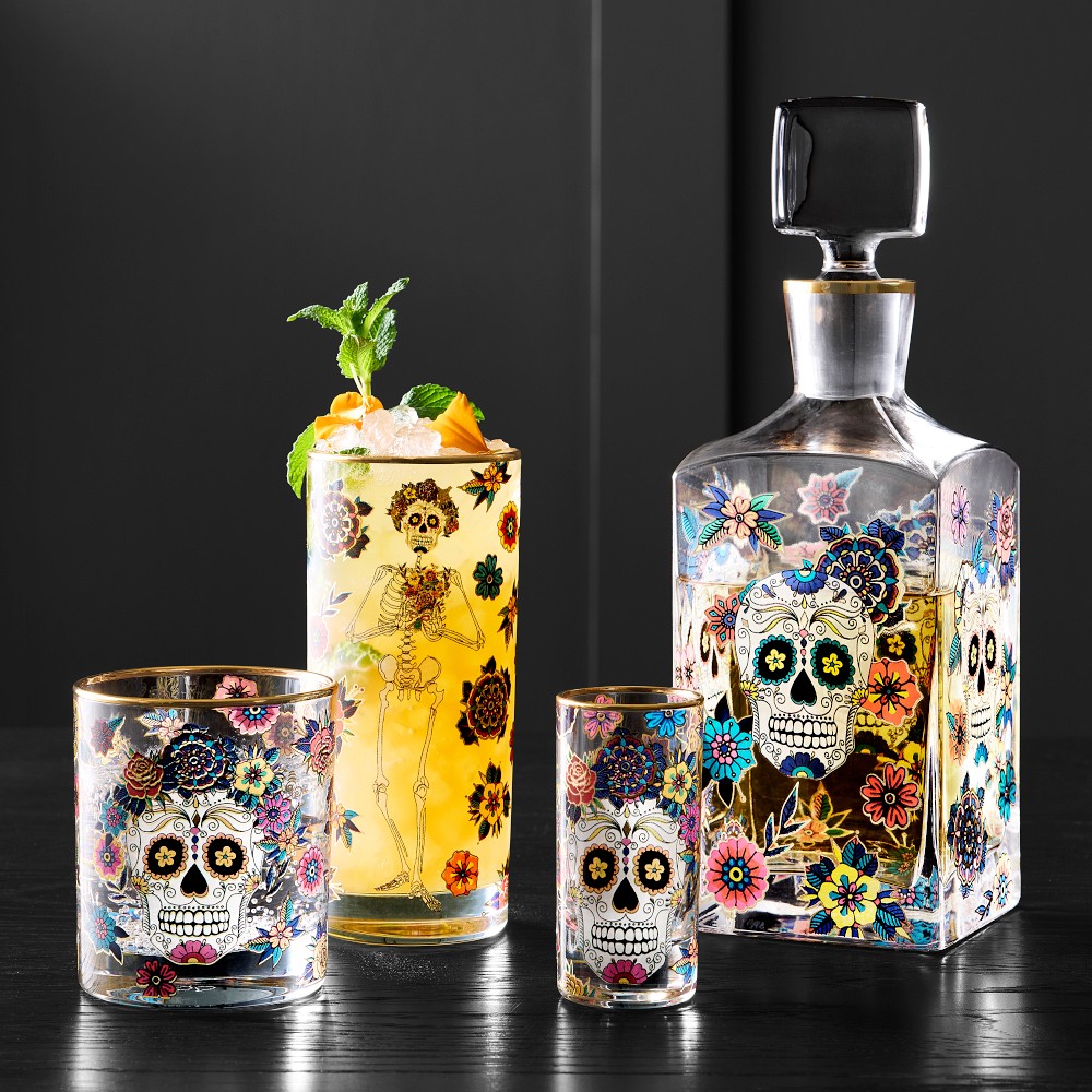 Day of the Dead Glassware Collection by Williams Sonoma Home