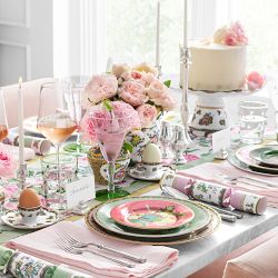 Famille Rose Bunny Appetizer Plates Set of 4 | Williams Sonoma