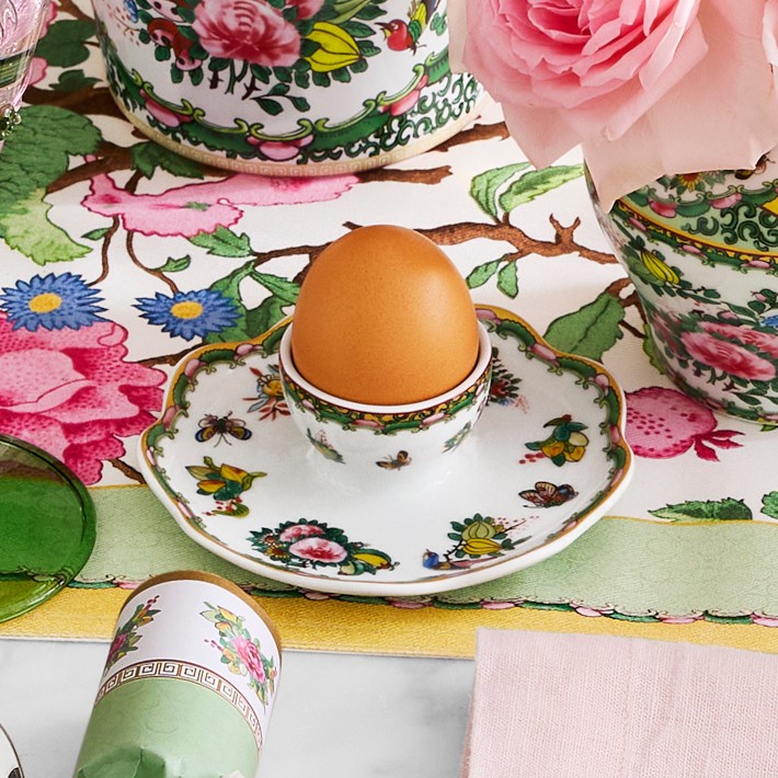Famille Rose Egg Cups, Porcelain Tableware | Williams Sonoma