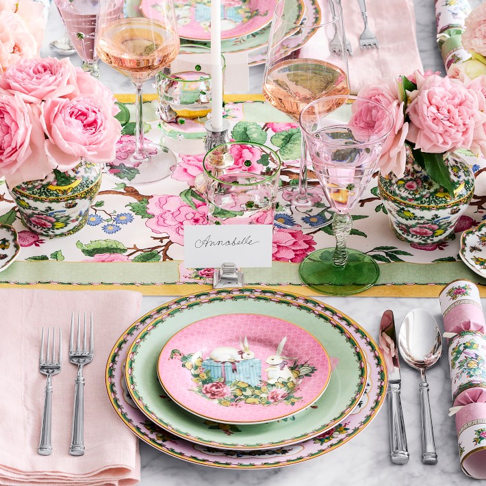 Famille Rose Scalloped Appetizer Plates Set | Williams Sonoma