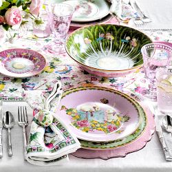 Famille Rose Bunny Salad Plates