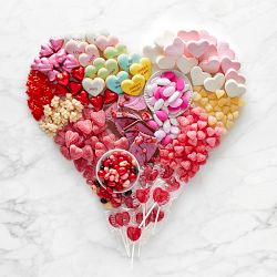 Williams Sonoma Pink &amp; White Heart Marshmallows