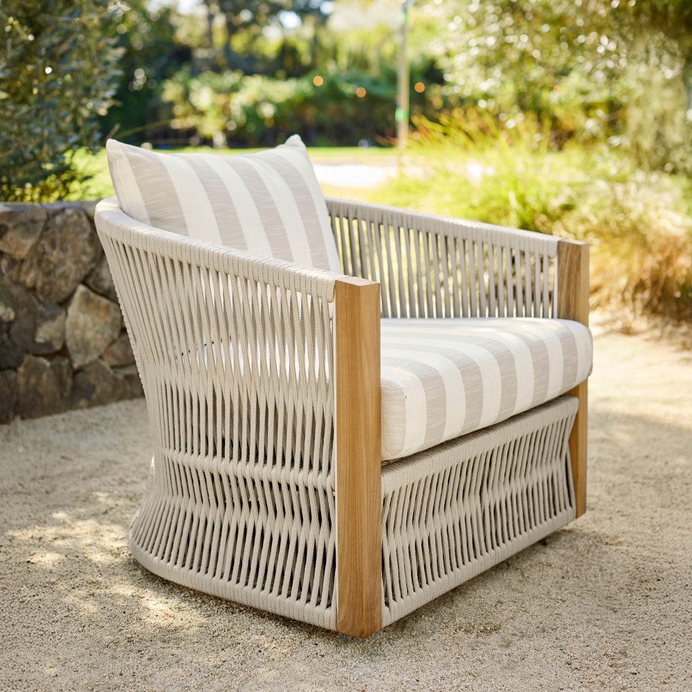 Pasadena Outdoor Teak Swivel Chair by Williams Sonoma Home