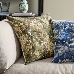 Scalamandré Ridge Edge Pillow Cover, Blue