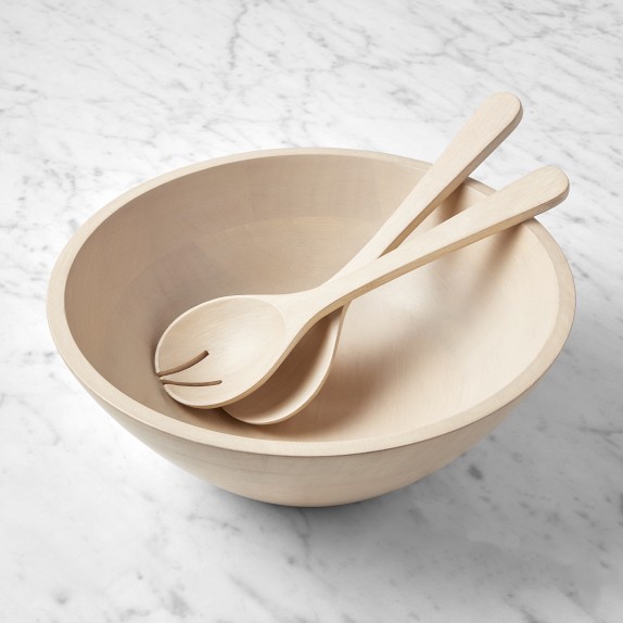 Bleached Mango Wood Salad Servers | Williams Sonoma