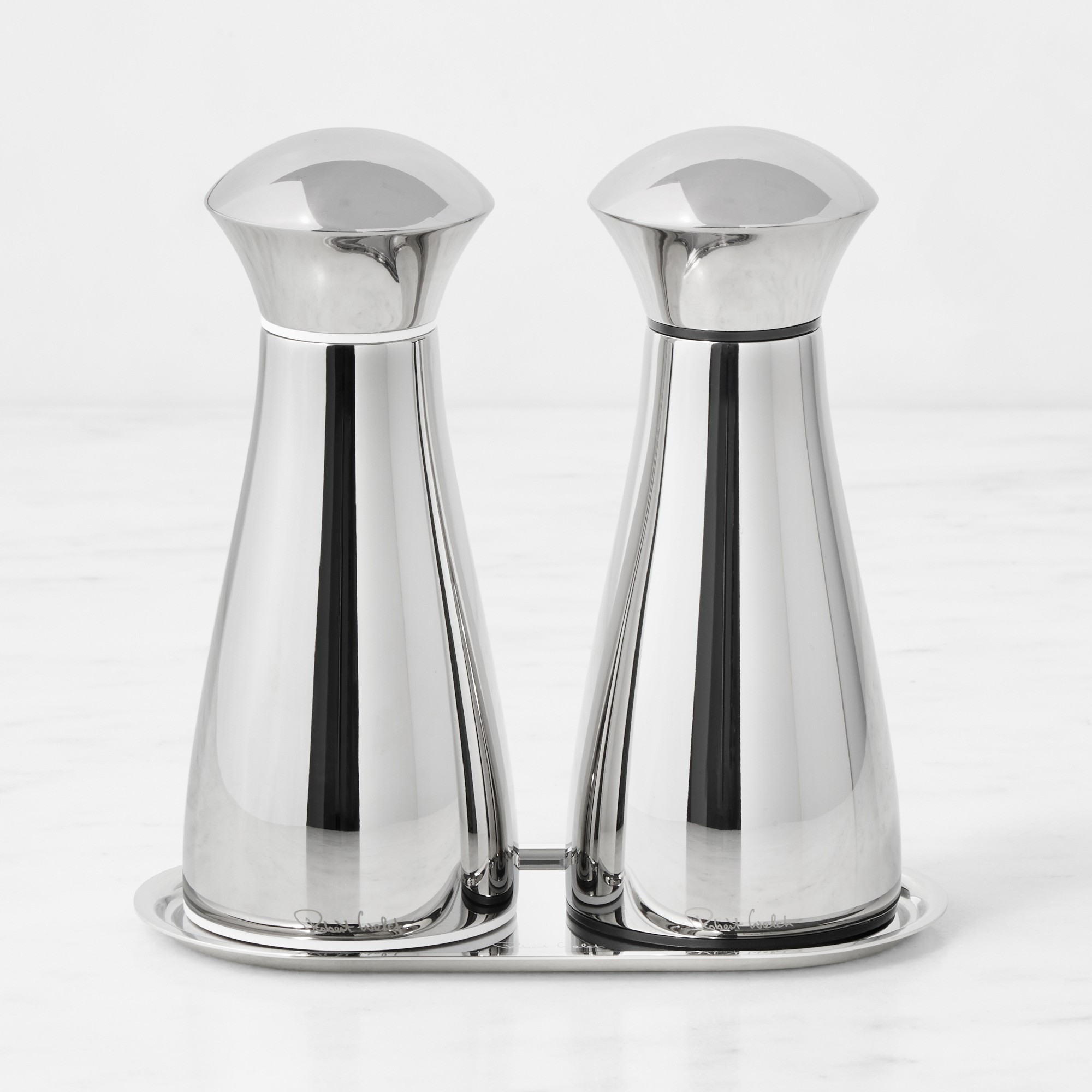 Robert Welch Signature Medium Salt & Pepper Mill Set with Tray, 6″ Simolary simolary.com