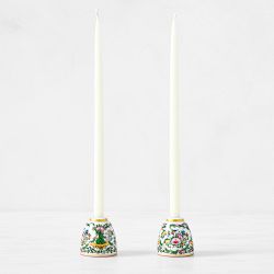 Famille Rose Tiny Taper Holders, Set of 2 | Williams Sonoma