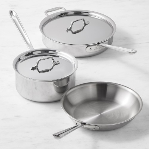 All-Clad D3 Tri-Ply Stainless-Steel 5-Piece Cookware Set Simolary simolary.com