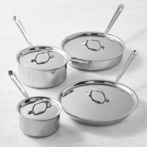 All-Clad D3 Tri-Ply Stainless-Steel 8-Piece Cookware Set Simolary simolary.com