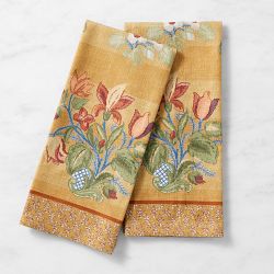 Harvest Floral Striped Towels, Set of 2