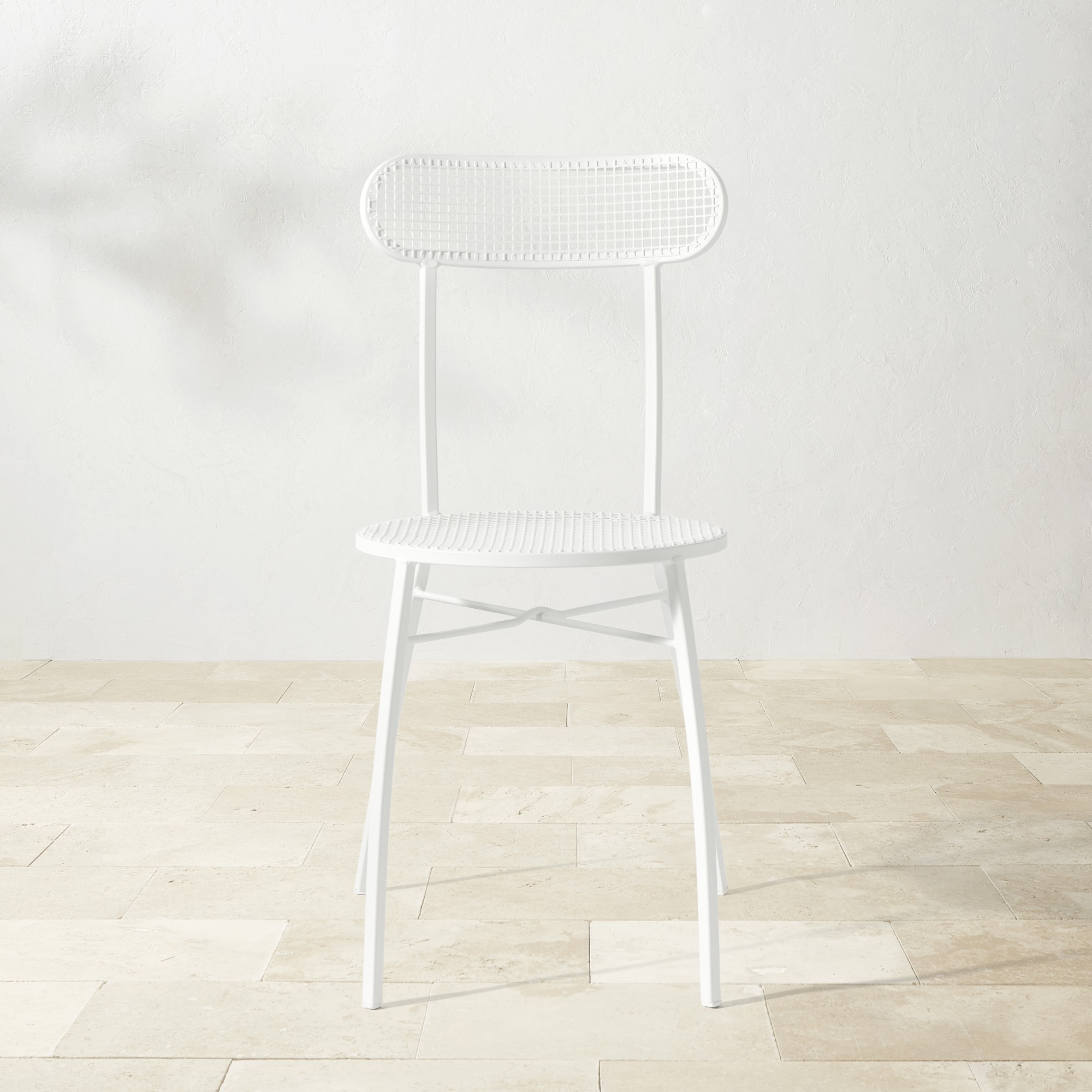 Chieti Metal Stacking Side Chair, White Simolary simolary.com
