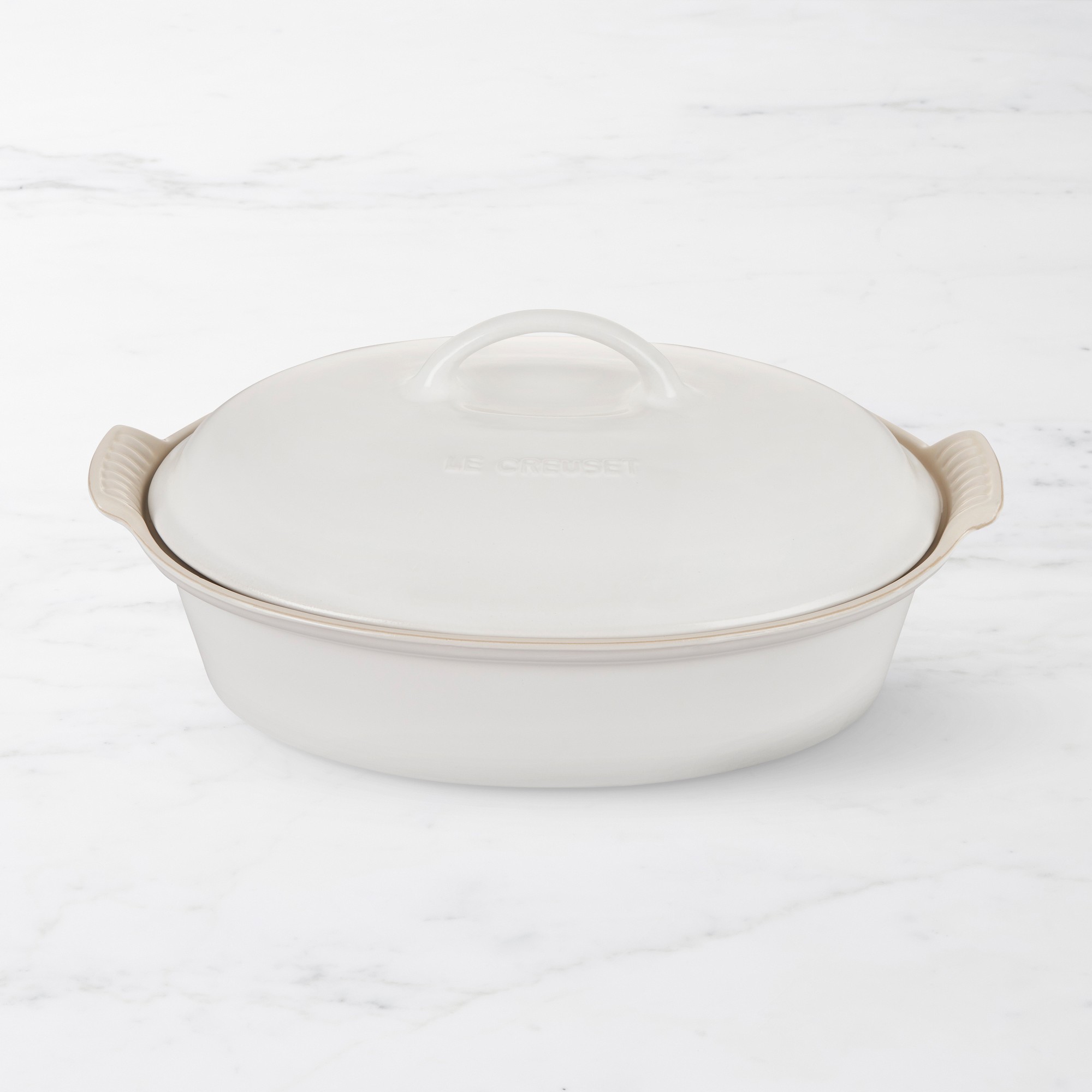 Le Creuset Heritage Stoneware Oval Covered Casserole, 4-Qt. Simolary simolary.com