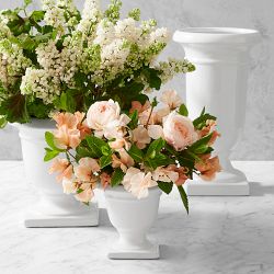 White Footed Vase