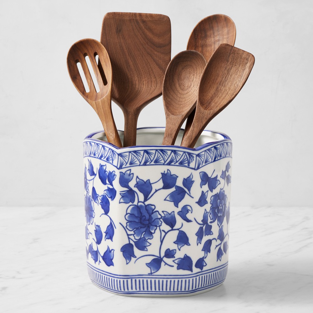 Chinoiserie Porcelain Utensil Holder