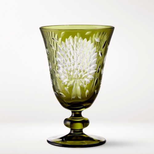 Falling Leaves Etched Goblets, Set of 4