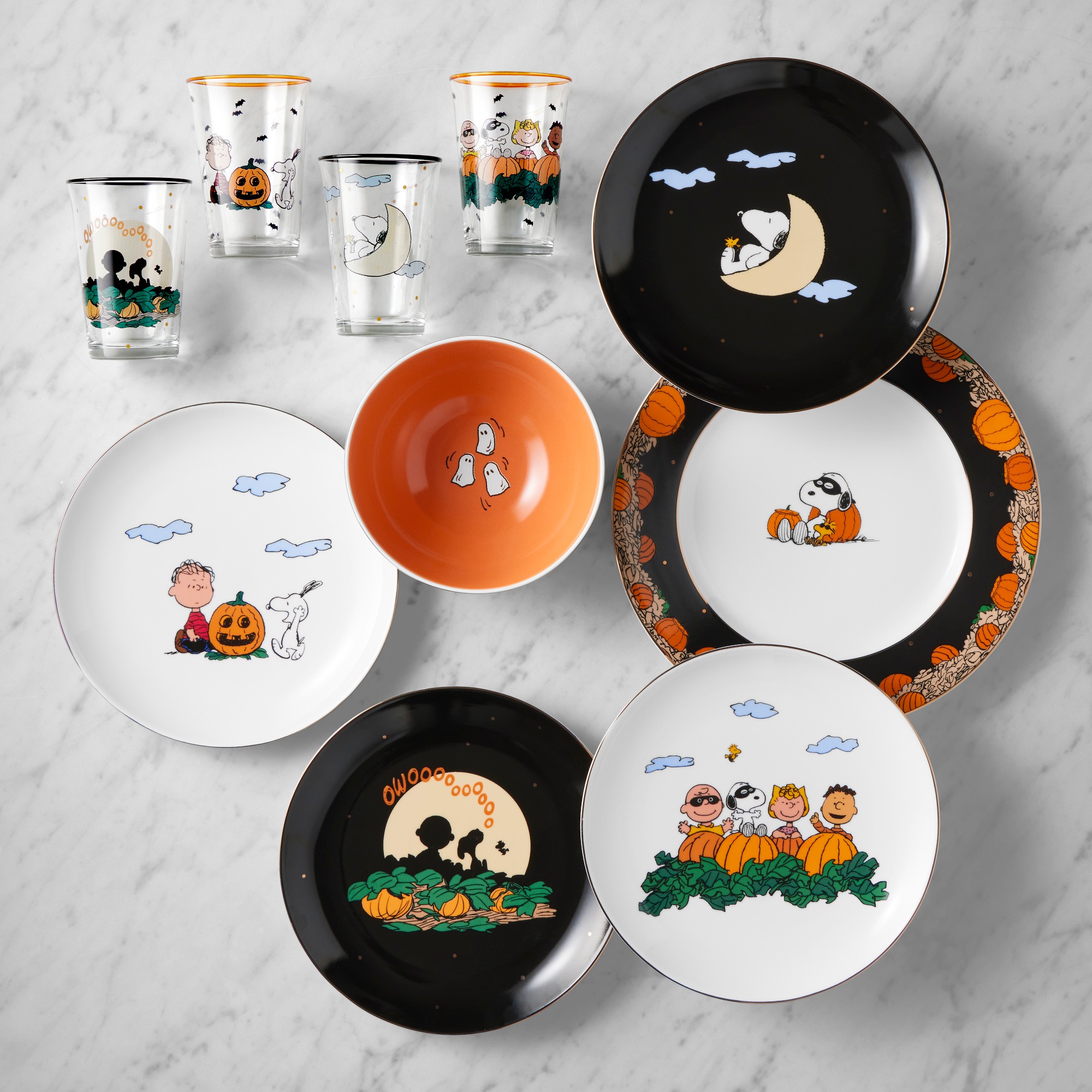 Peanuts The Great Pumpkin 16-Piece Dinnerware Set Simolary simolary.com