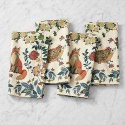 Woodland Animals Napkins, Set of 4