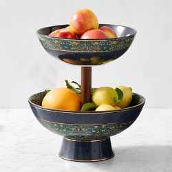Morris & Co. x Williams Sonoma Cotswold Two-Tier Fruit Bowl