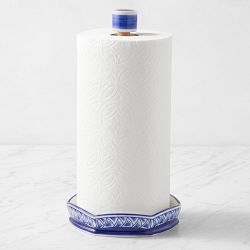 Blue & White Ceramic Paper Towel Holder