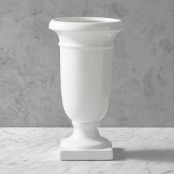 White Footed Vase